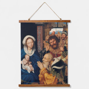 Quentin Matsys - Die Verehrung der Magi Wandteppich Mit Holzrahmen