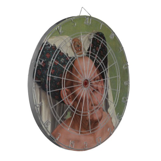 Quentin Matsys - Eine Groteske Alte Frau Dartscheibe (Vorderseite Links)