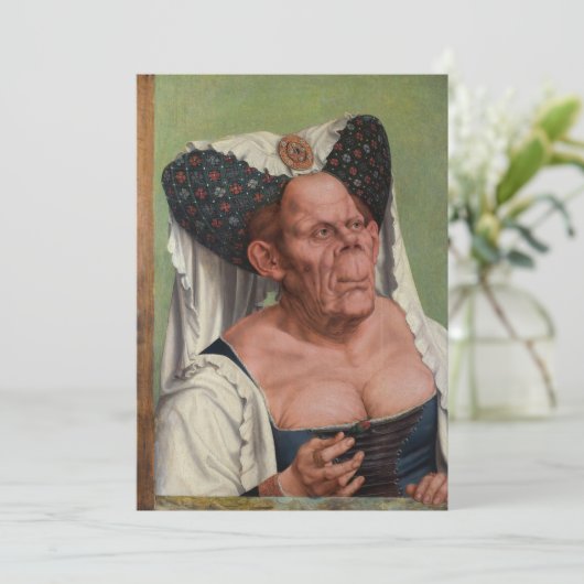 Quentin Matsys - Eine Groteske Alte Frau Einladung (Stehend Vorderseite)