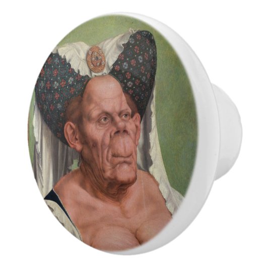 Quentin Matsys - Eine Groteske Alte Frau Keramikknauf (Rechts)
