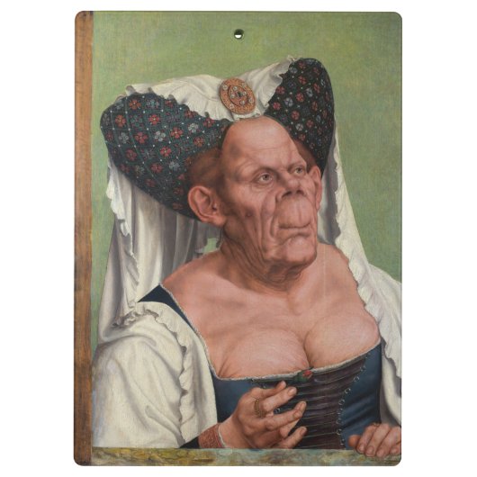 Quentin Matsys - Eine Groteske Alte Frau Klemmbrett (Rückseite)