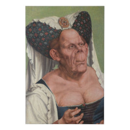 Quentin Matsys - Eine Groteske Alte Frau Künstlicher Leinwanddruck