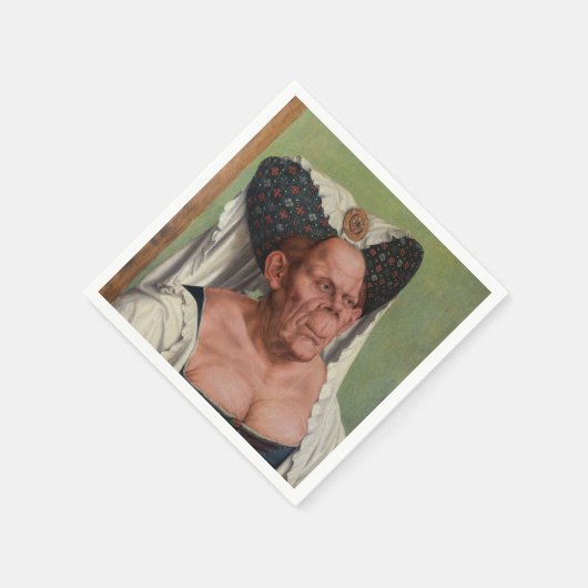 Quentin Matsys - Eine Groteske Alte Frau Serviette (Ecke)