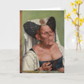 Quentin Matsys - Eine Grotesque Old Woman Card Karte (Gelbe Blume)