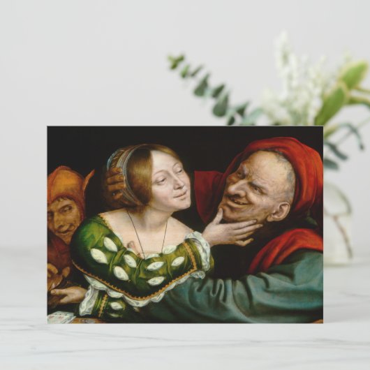 Quentin Matsys - Matched Lovers Dankeskarte (Stehend Vorderseite)