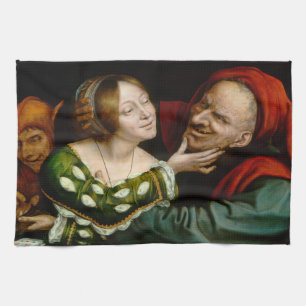 Quentin Matsys - Matched Lovers Geschirrtuch