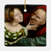 Quentin Matsys - Matched Lovers Keramikornament (Rückseite)