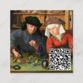 Quentin Matsys - Moneylender & Seine Ehefrau - QR- Quadratische Visitenkarte (Vorderseite)