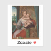 Quentin Metsys - Madonna mit den Kirschen Aufkleber (Blatt)