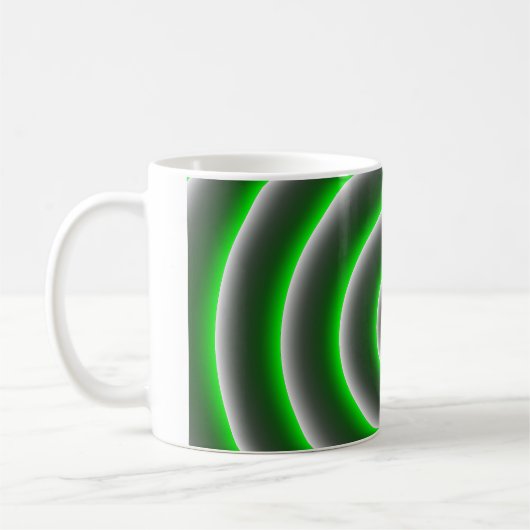 Quer mudar a cor branco? Espirale verde chamativo. Kaffeetasse (Links)