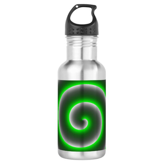 Quer mudar a cor de fundo? Espirale verde claro. Edelstahlflasche (Vorderseite)