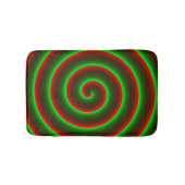 Quer mudar o vermelho? Espirale verde chamativo. Badematte (Vorderseite)