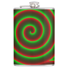 Quer mudar o vermelho? Espirale verde chamativo. Flachmann