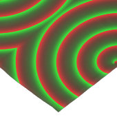 Quer mudar o vermelho? Espirale verde chamativo. Kurzer Tischläufer (Ecke)