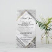 Quer- u. grauer Marmor - Beileid danken Ihnen Dankeskarte (Stehend Vorderseite)