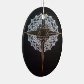 Quer- u. Stern-Mandala-Oval Keramik Ornament (Rechts)