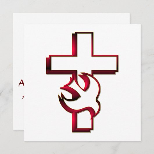 Quer- und Heiliger Geist/heiliger Geist Einladung (Vorne/Hinten)