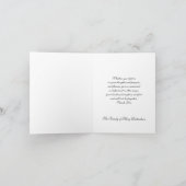 Quer- und Tauben-Beileid danken Ihnen Dankeskarte (Innenseite)