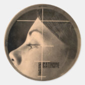 Querbalken Runder Aufkleber (Vorderseite)