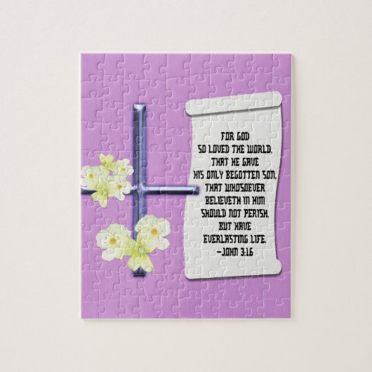 QuerBlumen John 3-16 Puzzle (Vertikal)