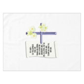 QuerBlumenScripture John 3-16 Tischdecke (Vorderseite (Horizontal))