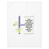 QuerBlumenScripture John 3-16 Tischdecke (Vorderseite)