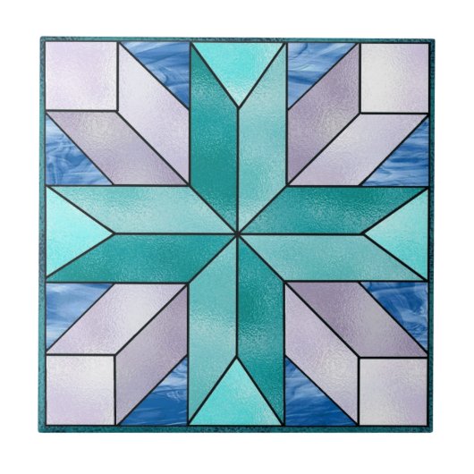 QuerBuntglas-Blick-Fliese Fliese (Vorderseite)