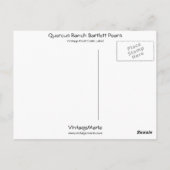 Quercus Ranch Bartlett-Birnen Postkarte (Rückseite)