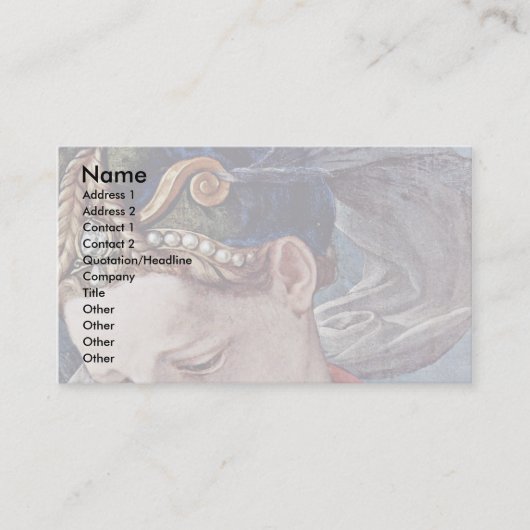 Querdetail durch Bronzino Angelo Visitenkarte (Vorderseite)