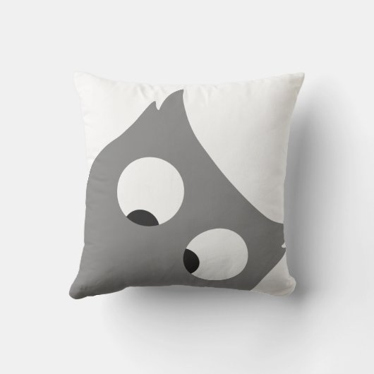 Quere mit Augen EULE Kissen (Rückseite)