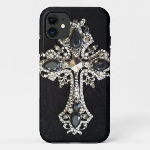 QUERER SCHWARZER SAMT-KRISTALLDRUCK Case-Mate iPhone HÜLLE