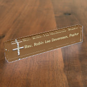 Queres christliches Schreibtisch-Nummernschild Namensplakette (Seite)