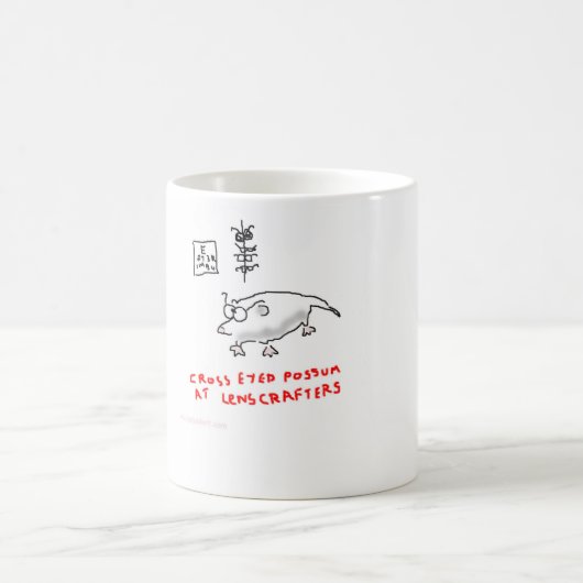 Queres mit Augen Opossum Kaffeetasse (Mittel)