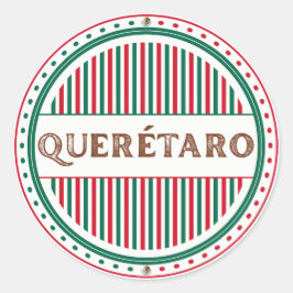Querétaro City Pride Emblem – Mexikanische Identit Runder Aufkleber