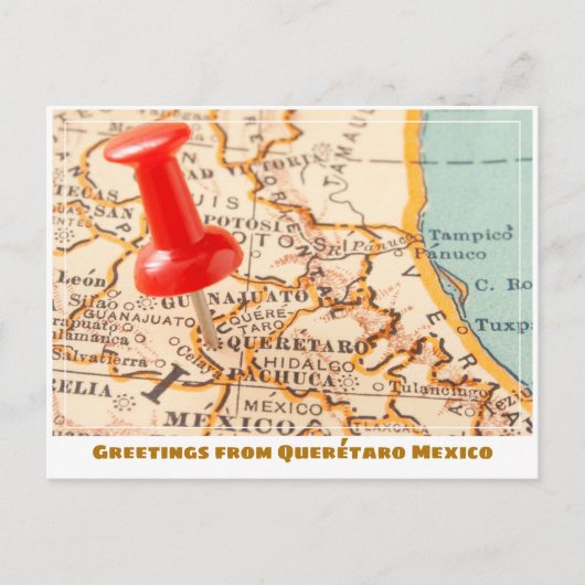 Querétaro Mexico Karte (Vorderseite)