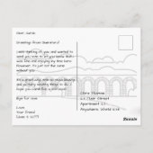 Querétaro Mexico Zeichen und Courtyard Postkarte (Rückseite)