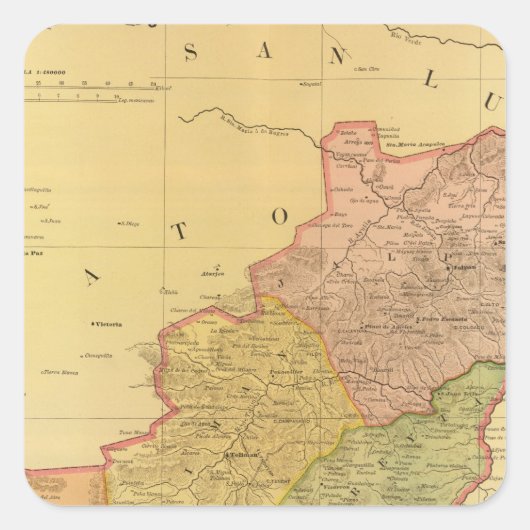 Queretaro Quadratischer Aufkleber (Vorderseite)