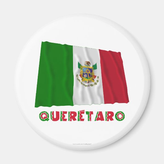 Querétaro Waving Unofficial Flag Magnet (Vorne)