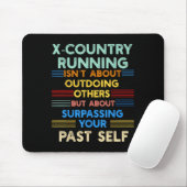 Querfeldeinlauf übertrifft dein vergangenes Ich Si Mousepad (Mit Mouse)