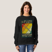 Querflöteninstrument Die Flüsterin der Flöte Ret Sweatshirt (Vorne ganz)