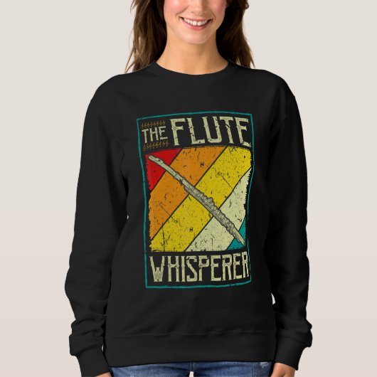Querflöteninstrument Die Flüsterin der Flöte Ret Sweatshirt (Vorderseite)