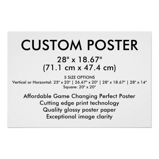 Querformat-Glossy-Poster 71,1 cm x 47,4 cm Poster (Vorderseite)