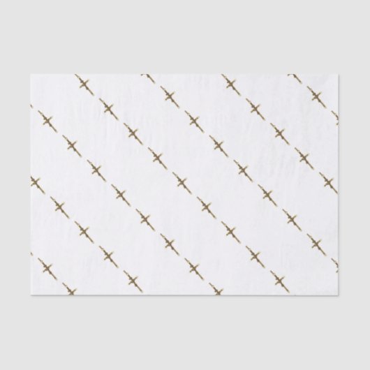 QuerJesus Christusgold horizontal Seidenpapier (Vorderseite)