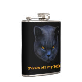 Querkatze sagt Tatzen weg von meinem Wodka! Flachmann (Rechts)