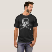 Querknochen halloween Retro T-Shirt (Vorne ganz)