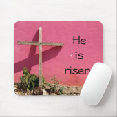 Querlehnen auf rosa Wand mousepad (Mit Mouse)