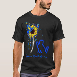 Quermyelitis-Bewusstsein SonnenblumenSchmetterling T-Shirt