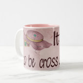 Quernähen Zweifarbige Tasse (Vorderseite Links)