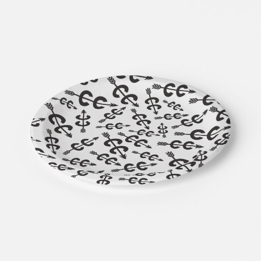 Querschieber Pappteller (Schrägansicht)