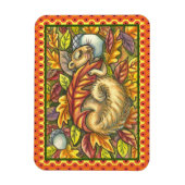 QUERSCHLAFEN UNTER AUTUMENLAGEN, SAISONAL MAGNET (Vertikal)